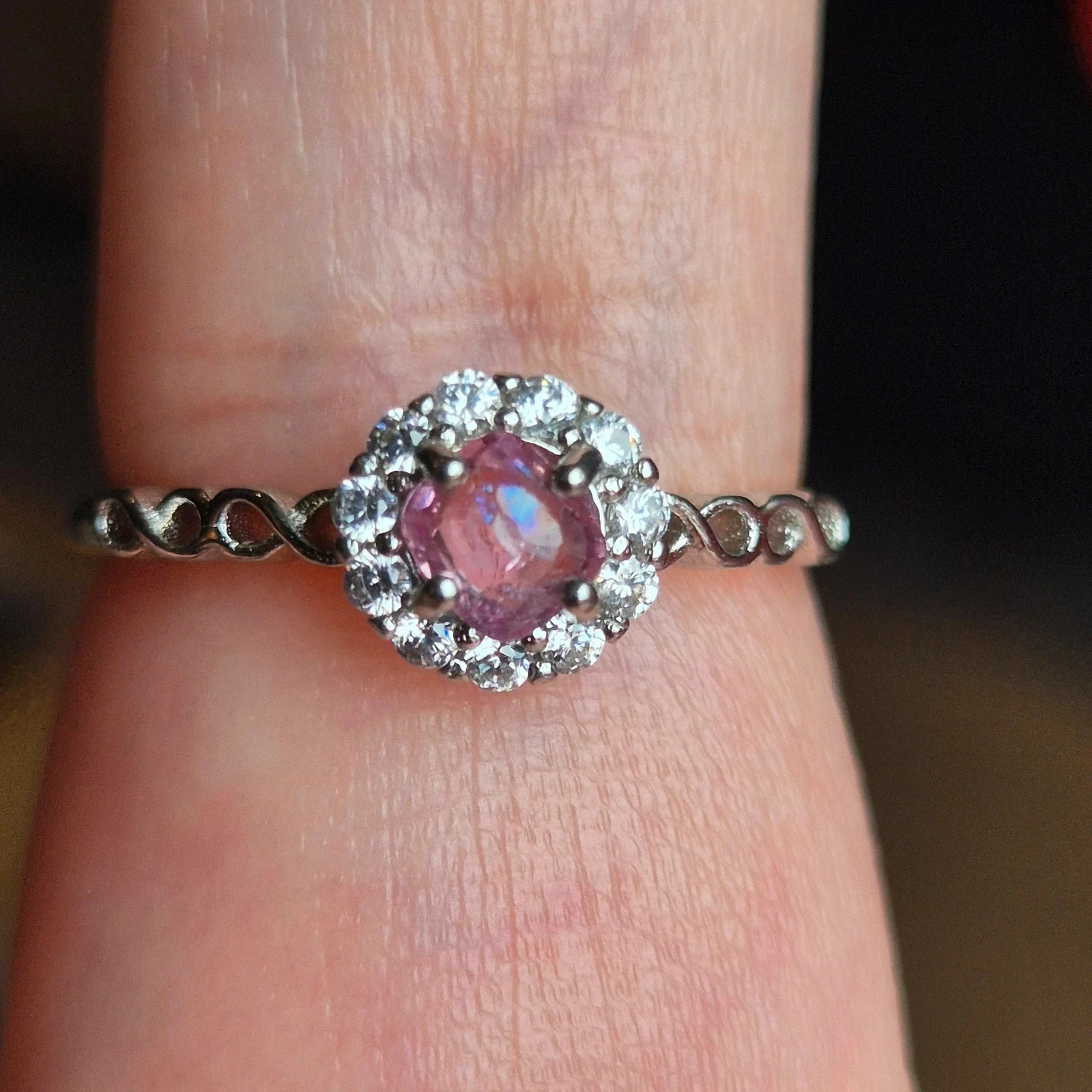 Natural tourmaline S925 silver ring